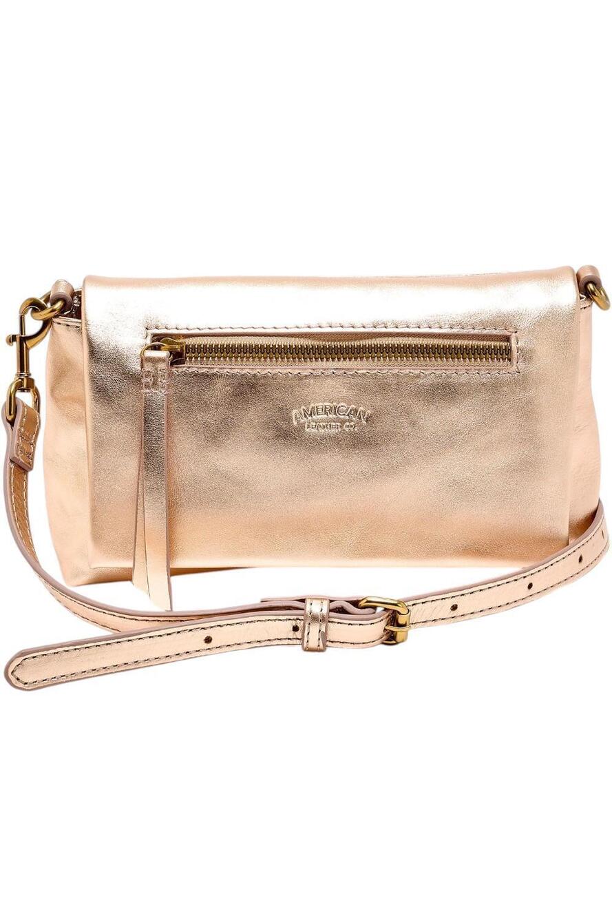 American Leather Co. Positano Leather Crossbody Rose Gold